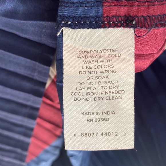 Dip Blue Pleated Midi Skirt with Stripes Size XL - Picture 8 of 8